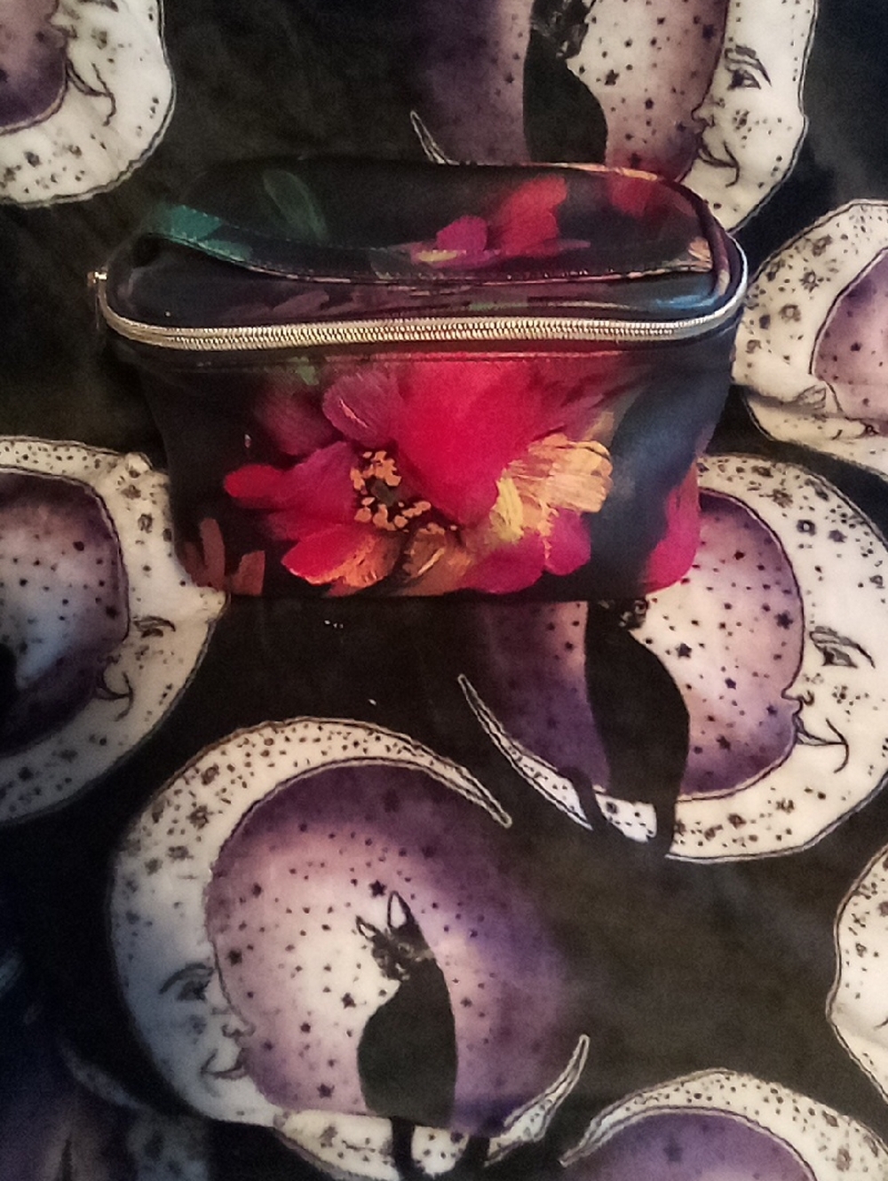 Trina Floral Cosmetic Train Case - Pink Floral